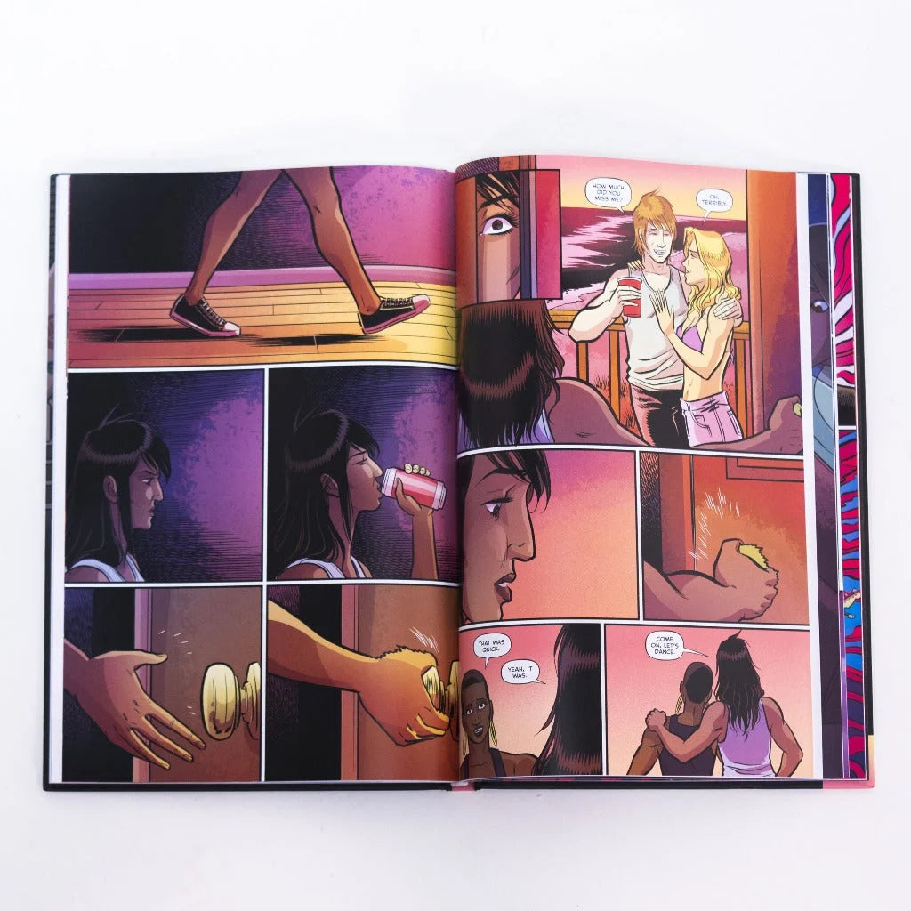 Open Time Low Graphic Novel by Megan Huang hardcover featuring vibrant artwork and Robert Wilson style