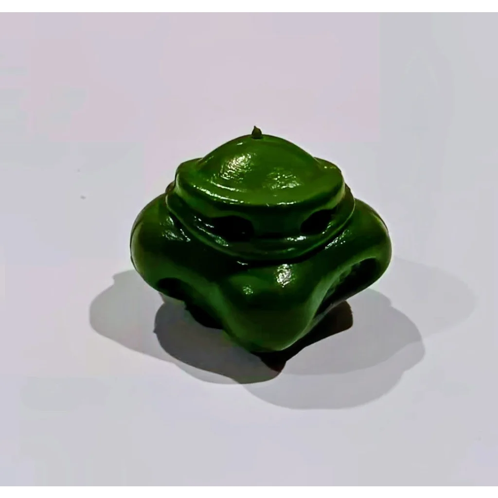 Glossy ceramic green frog TMNT pencil topper figurine from 1991