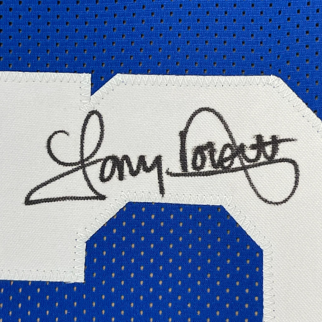 Autographed Blue Cowboys Jersey from Tony Dorsett perfect for your Man Cave display