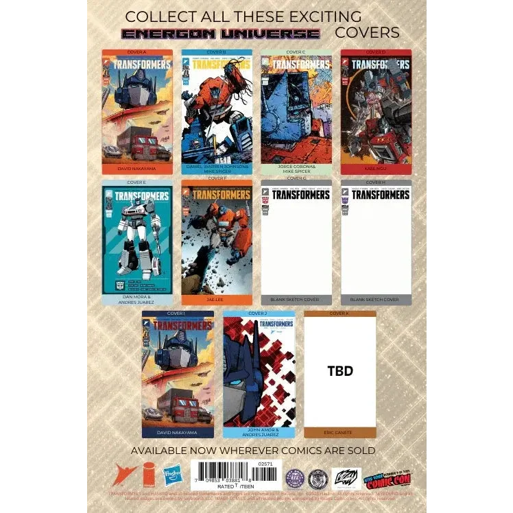 Transformers #25 ECC NYCC Sketch Variant Back — Dual Artist IDW Exclusive Collectible USA