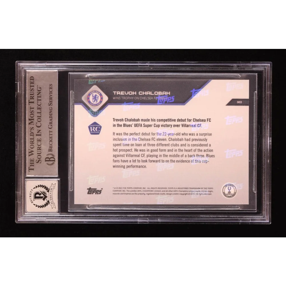 Trevoh Chalobah graded sports trading card BGS 10 autographed Champions League card