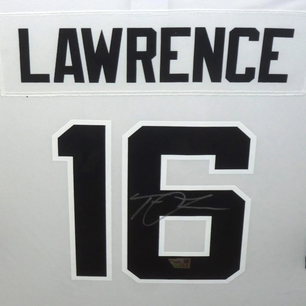 Trevor Lawrence autographed deluxe framed Jacksonville Jaguars jersey