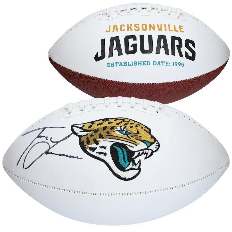 Trevor Lawrence autographed Jacksonville Jaguars logo football