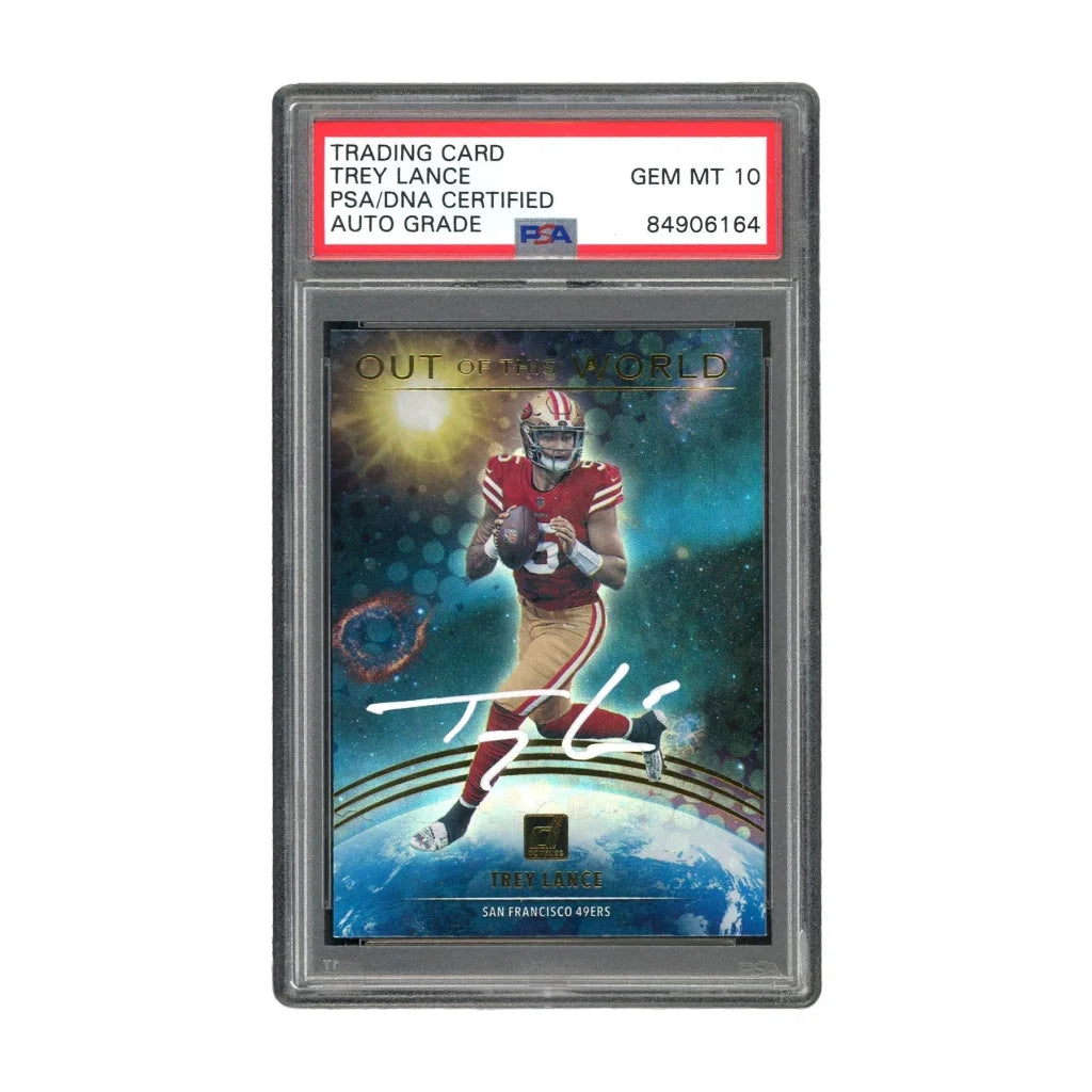 Trey Lance Gem Mint 10 Autographed Space Card PSA Graded | Creative Sports | vintageantiquesgifts.com