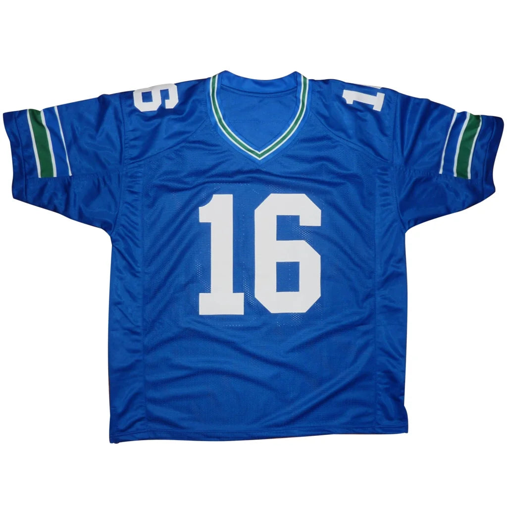 Tyler Lockett autographed Seattle blue jersey with white 16