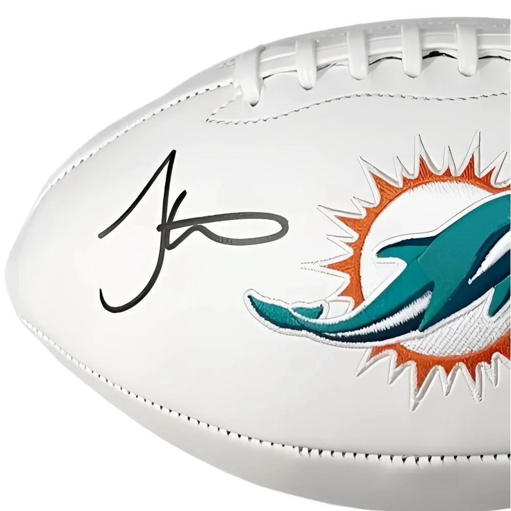 Tyreek Hill autographed Miami Dolphins white leather football