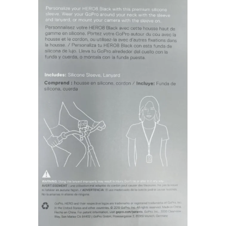 Ultimate GoPro HERO8 Black silicone sleeve with lanyard for protection and easy carrying