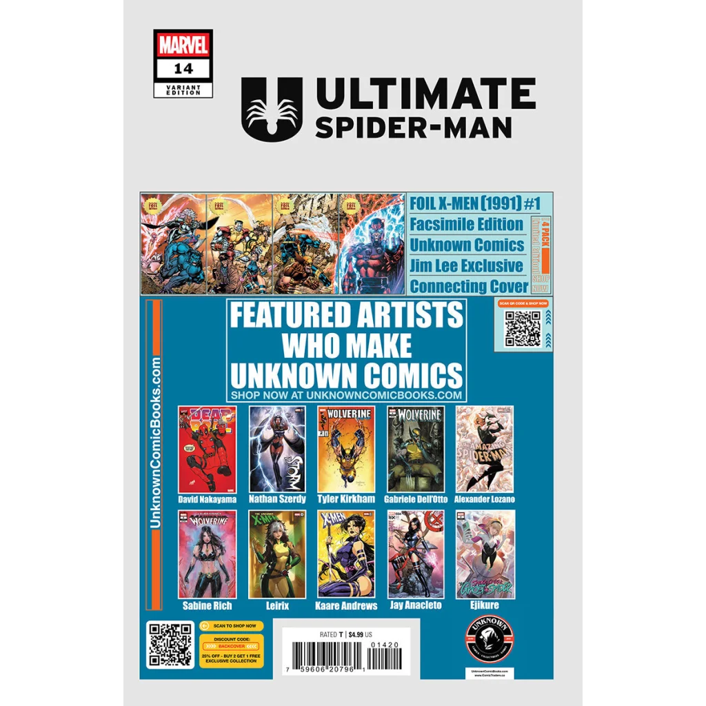 Ultimate Spider-Man comic book with various artists covers featuring Mirka Andolfo art