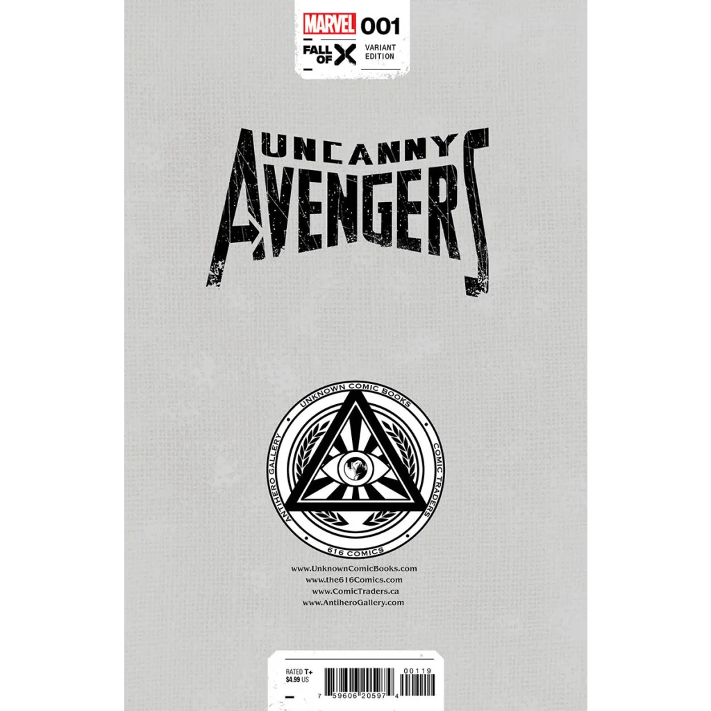 Variant comic book cover of Uncanny Avengers Unity Squad by Jonathan Hickman