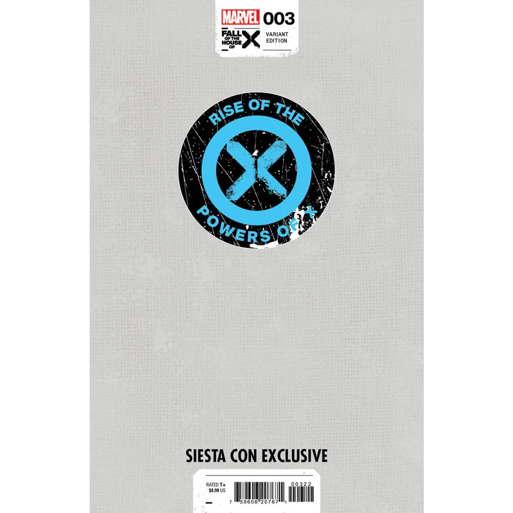 Blue distressed sticker with rise of the powers out text for Unknown Comics Ejikure exclusive