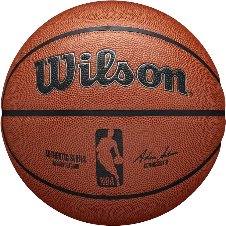 Orange Wilson unsigned NBA basketball with black lettering and logo