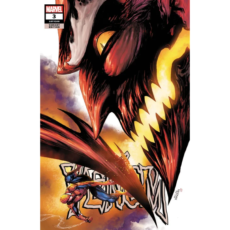 Venom #3 Tyler Kirkham cover A from Unknown Comic Books, menacing symbiote