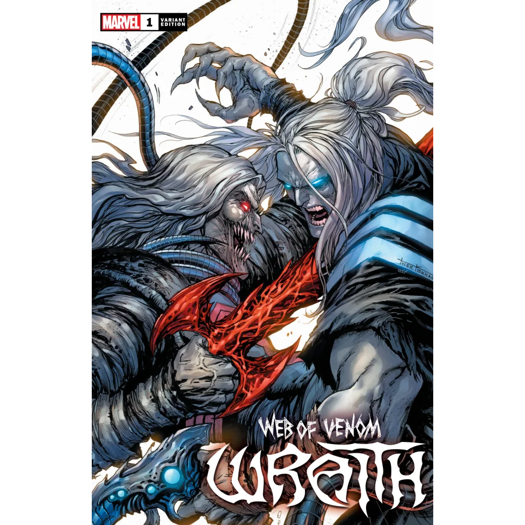 Venom Wraith Tyler Kirkham comic cover with two monstrous fighters in epic battle scene