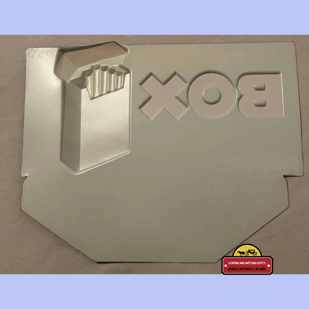 Molded plastic cigarette sign featuring a reverse BOX design from Rare 1974 Gloss Vintage Winston