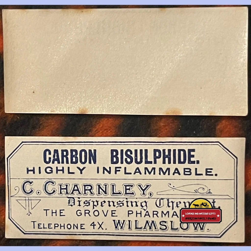 Very Rare Antique Vintage 1910s - 1920s Carbon Bisulphide Label Causes You to Go Insane Advertisements and Gifts Home