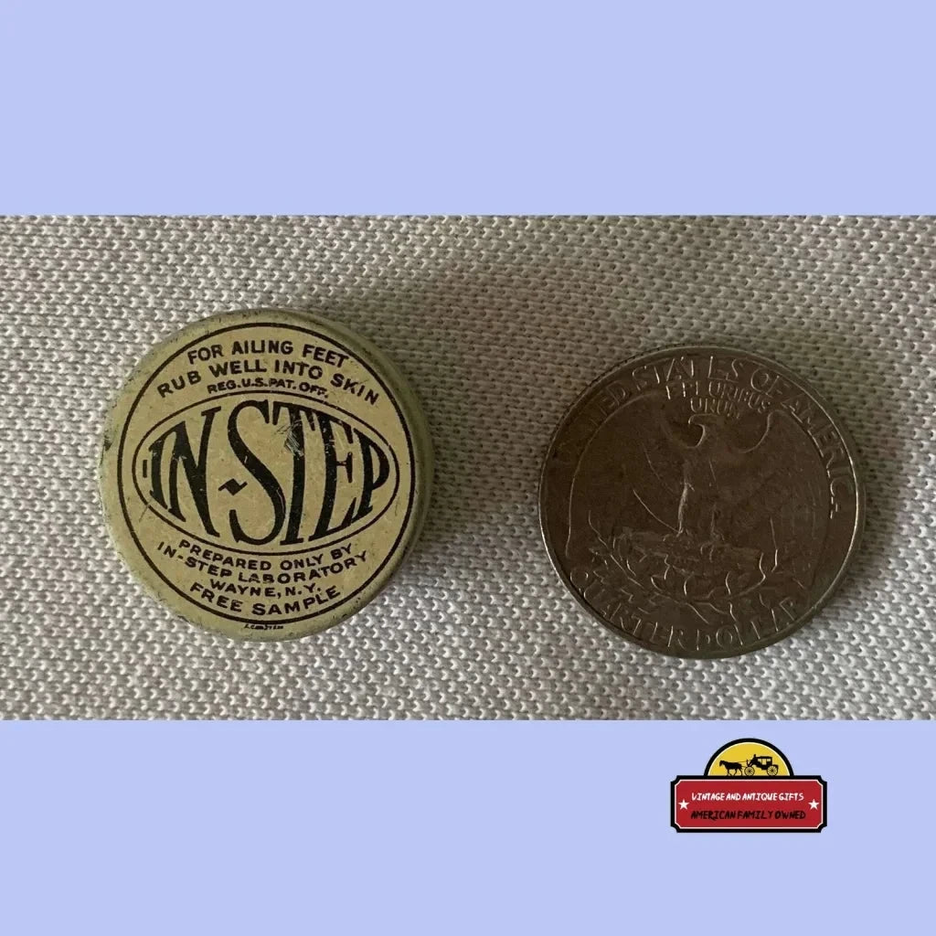 Very Rare Antique Vintage 1910s In-Step Sample Tin Wayne NY Advertisements and Gifts Home page - Collectible from NY!