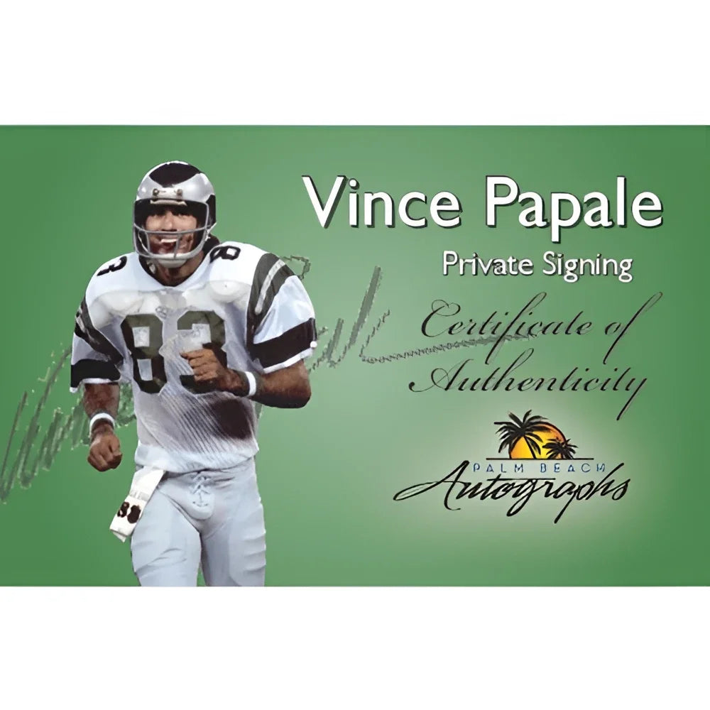 Vince Papale autographed Philadelphia Eagles football with invincible inscription