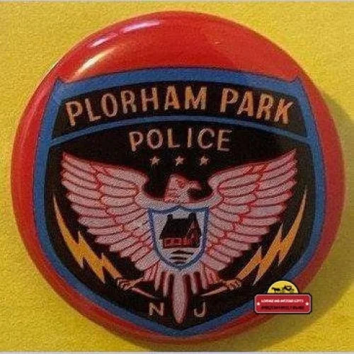 Vintage 1950s Tin Litho Special Police Badge Plorham Park NJ Collectibles and Antique Gifts Home page Rare - Collectible