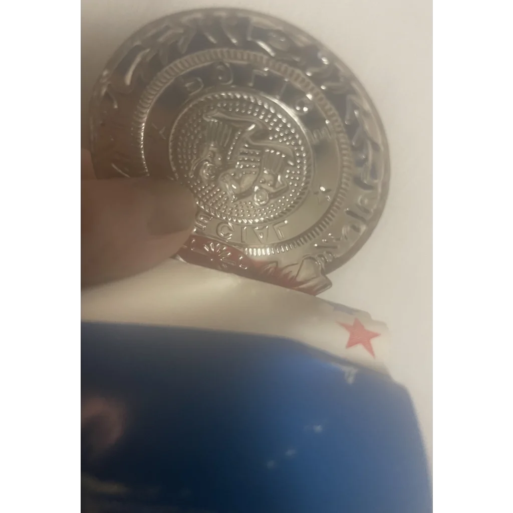 Rare 1950s Special Police Badge with intricate silver coin design for collectors