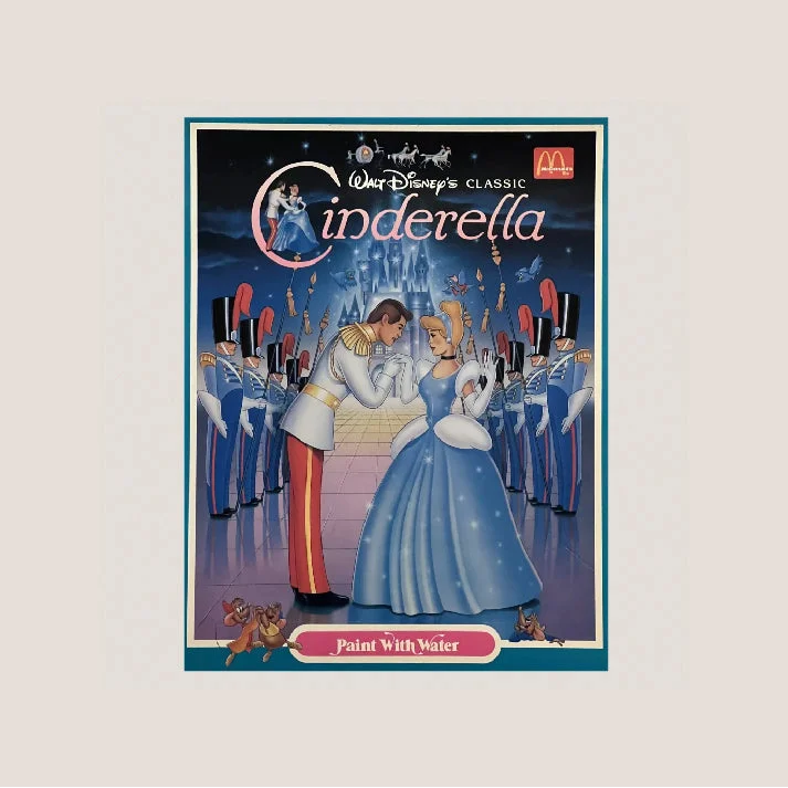 Vintage 1980s Cinderella paint-with-water book from Disney McDonald’s collectors gem