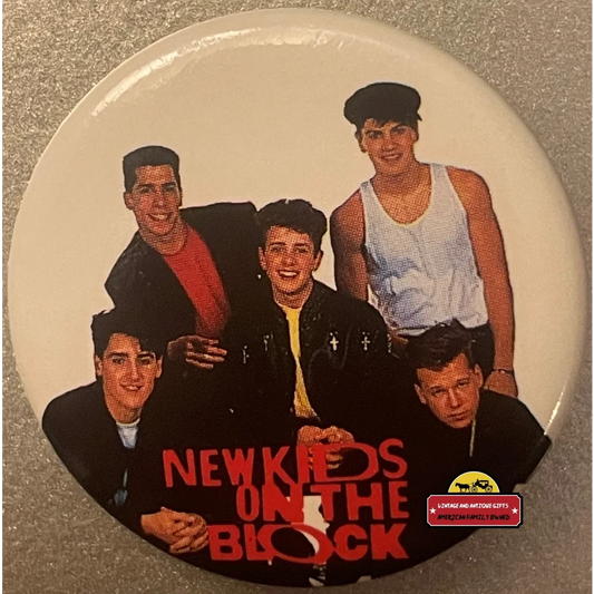 Vintage 1980s New Kids on The Block Pin Band Picture Boston MA NKOTB Tshirt Advertisements Antique Collectible Items
