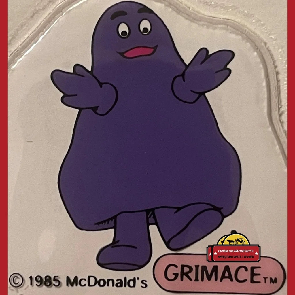 Vintage 1980s Mcdonald’s Ronald Mcdonald And Grimace Puffy Stickers Advertisements and Antique Gifts Home page Rare