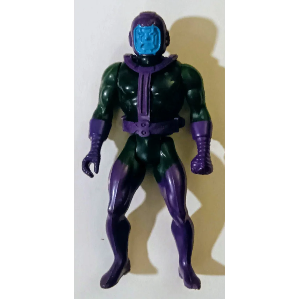 Vintage 1984 Kang Marvel action figure with green purple body blue helmet