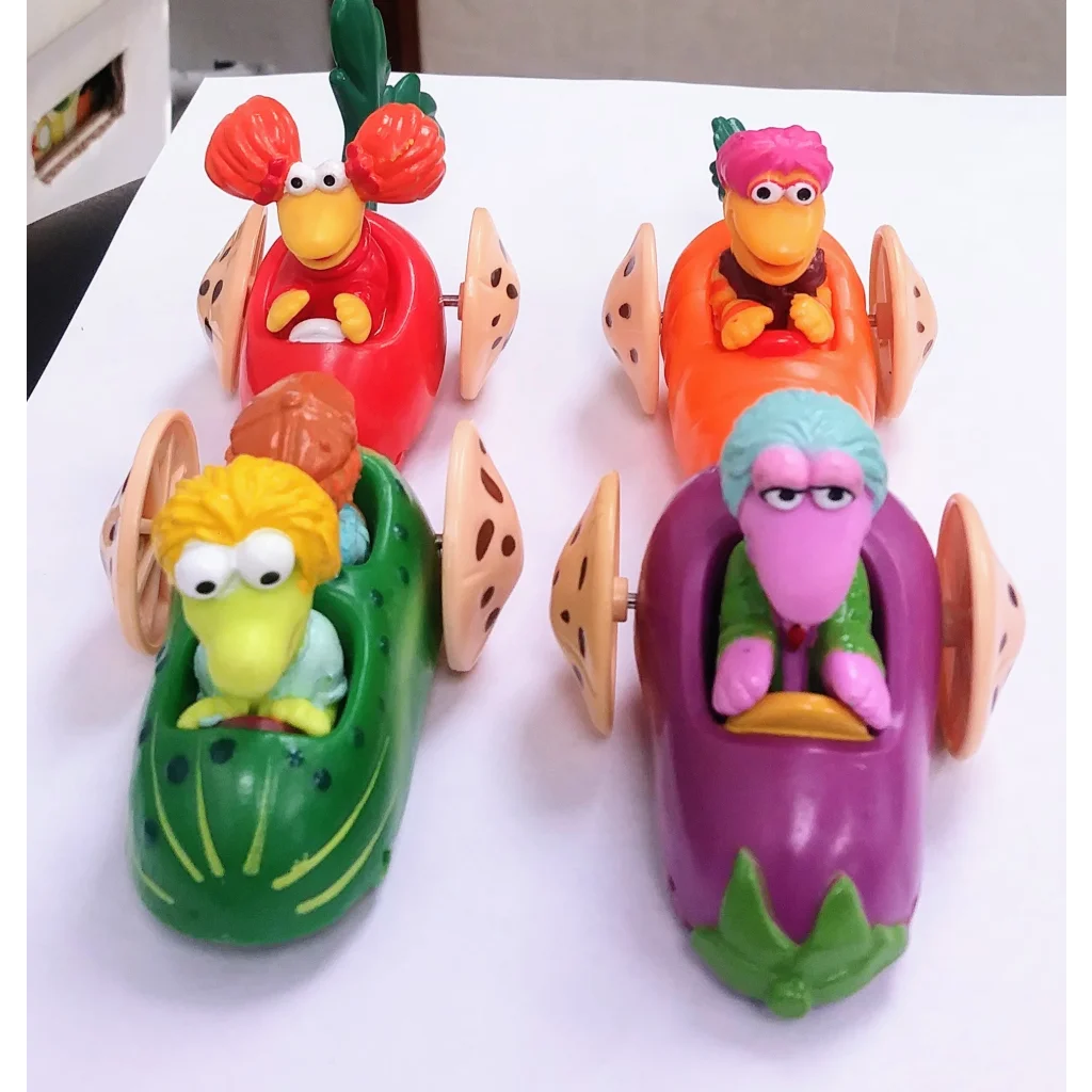Colorful Fraggle Rock figures happy meal toy set with cookie designs