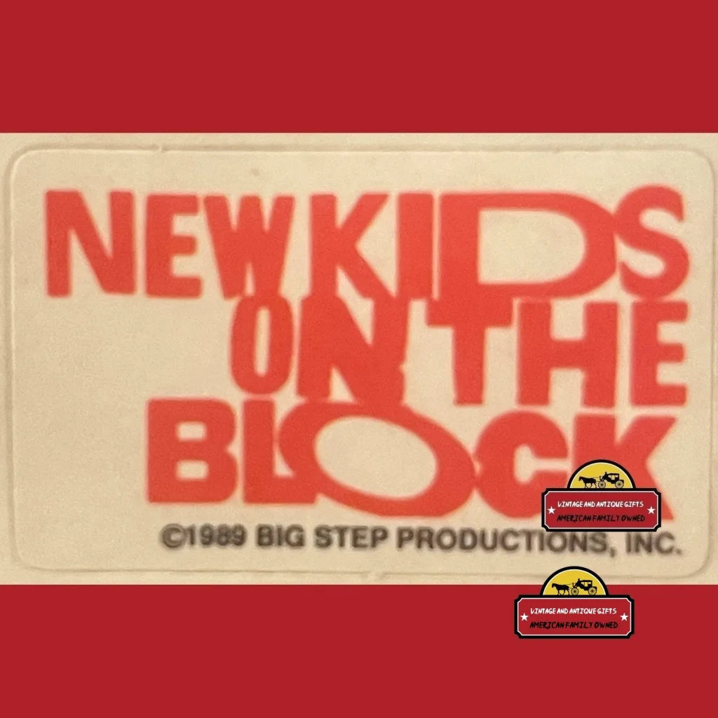 Logo for New Kids on the Block featured in highly collectible vintage NKOTB stickers