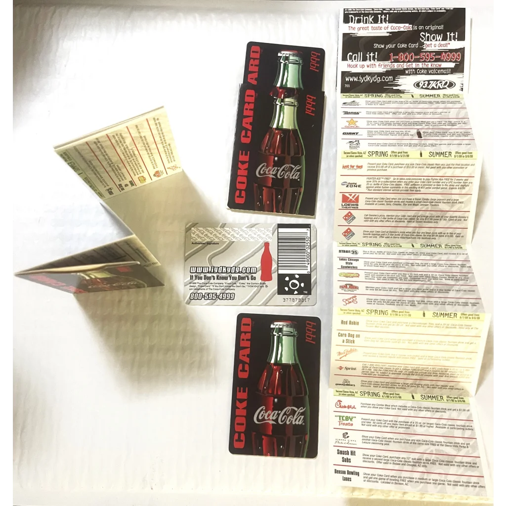 1999 CocaCola Regional Promo Credit Card with Accordion FoldOut | Factory Boxed NOS Rockford/IL 1999 CocaCola Regional Promo Credit Card with Accordion FoldOut | Factory Boxed NOS Rockford/IL