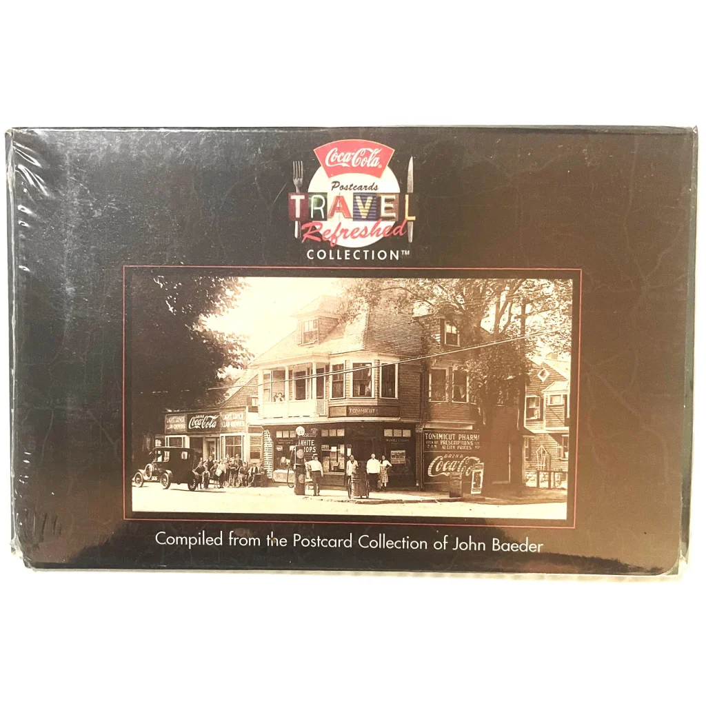 Boxed Coca-Cola postcard set with vintage Coke images from the 1990s