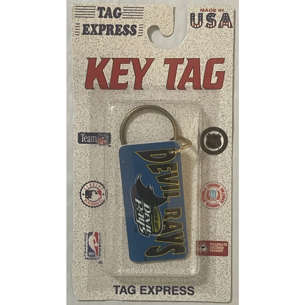 Vintage and Antique Gifts Rare 1990s Tampa Bay Devil Rays MLB Keychain - Authentic Vintage Memorabilia!