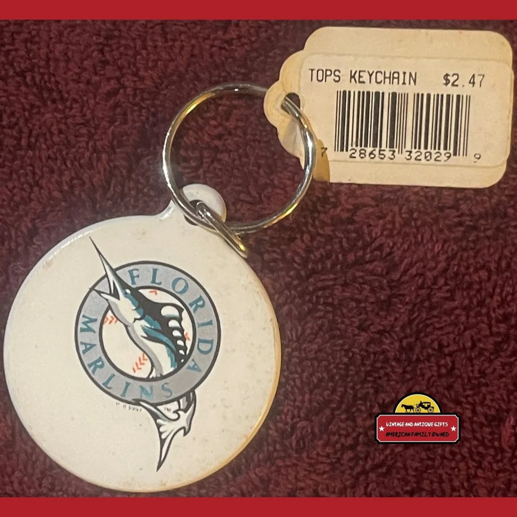 Keychain featuring the Florida Marlins logo from 1991, a rare MLB Florida collectible