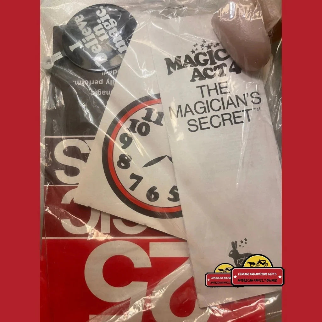 Unopened 1970s Vintage Magic Tricks Kit The Magic Act 4: The Magician’s Secret in packaging