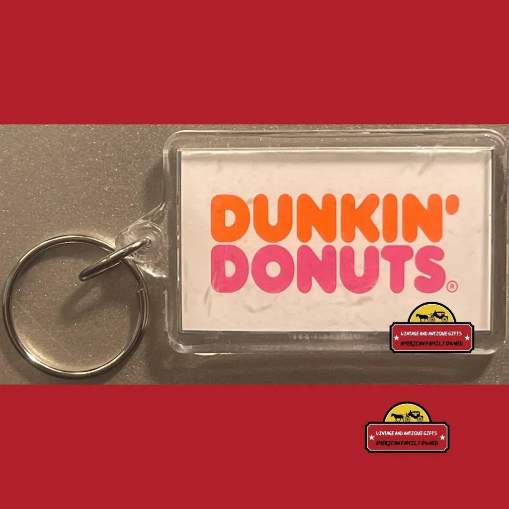 Vintage Dunkin Donuts coffee coolatta keychain with logo fob for 90s vibes
