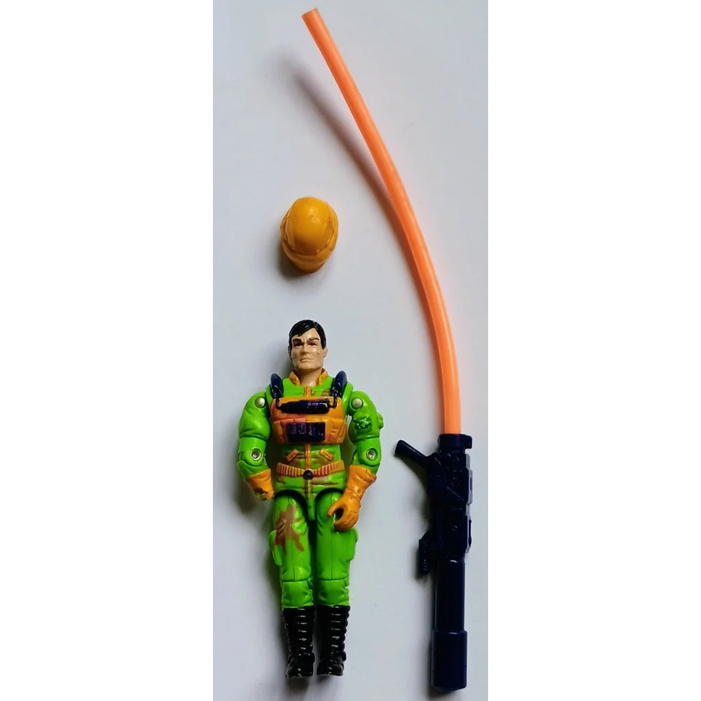 Vintage GI Joe action figure Flint Eco Warriors 1991 in green orange space suit