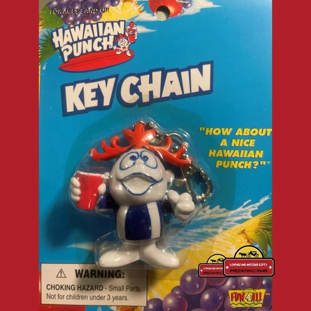 Hawaiian Punch Key Chain – NOS Mascot Figure Sealed – Vintage and