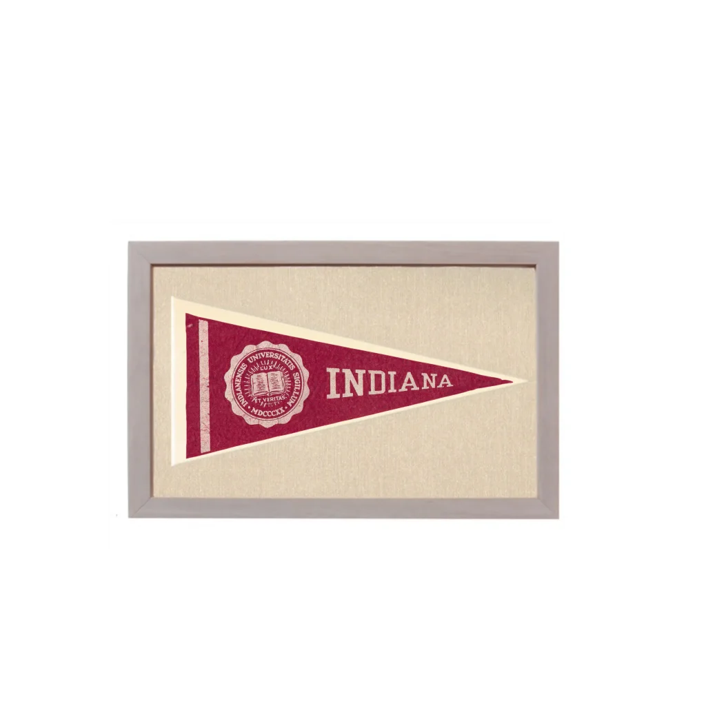 Vintage Indiana University Pennant | Vintage Americana Sports Memorabilia | vintageantiquesgifts.com