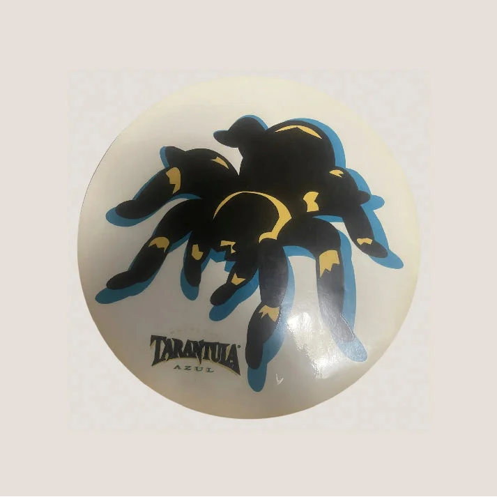 Vintage Large Tarantula Azul Alcohol Memorabilia Decal on white sphere for antique collectors