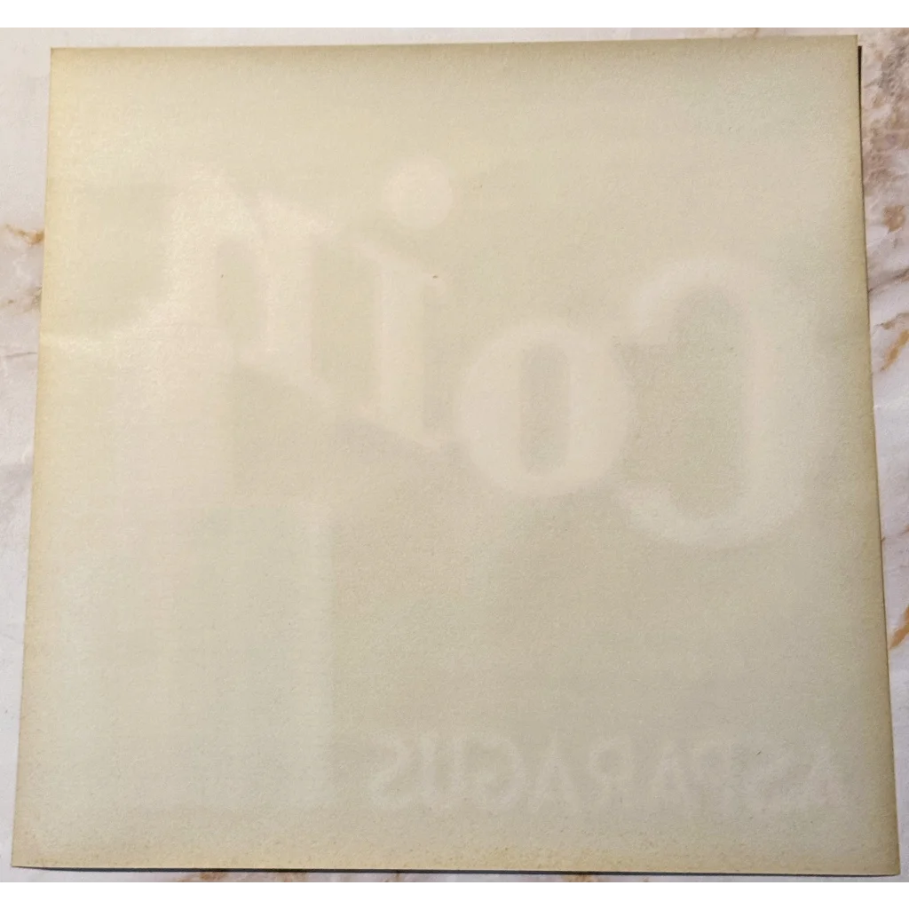 Faded square album cover on Vintage Nash-De Camp Coin Asparagus Crate Label