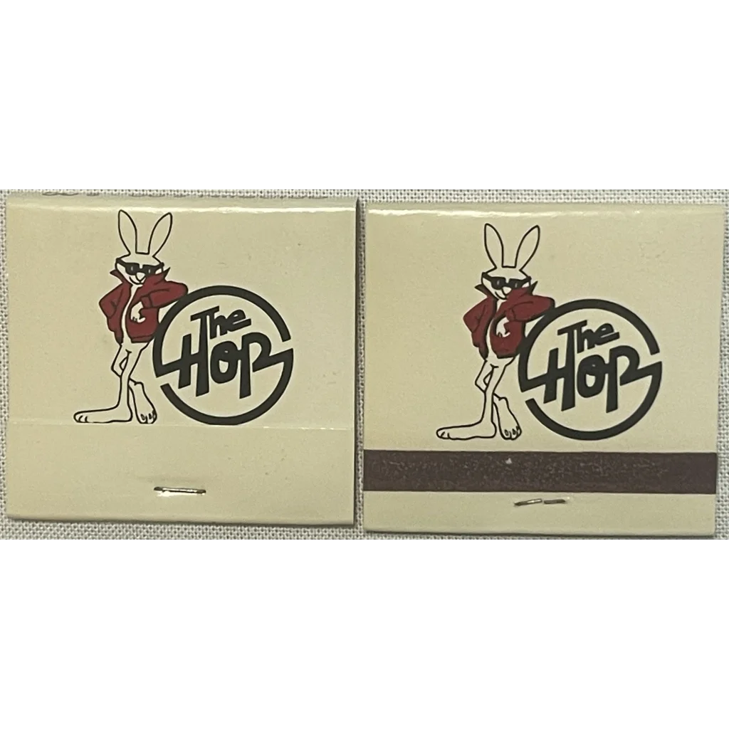 Two vintage matchbooks with a rabbit logo from Rare Hop Night Club, perfect antique gifts