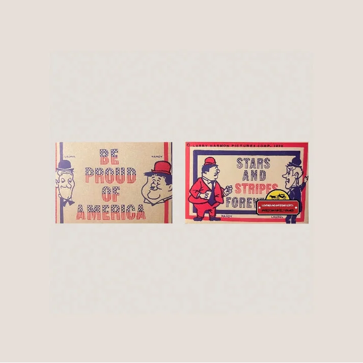 Vintage patriotic bicentennial stickers featuring two retro patriotic posters for Americana fans