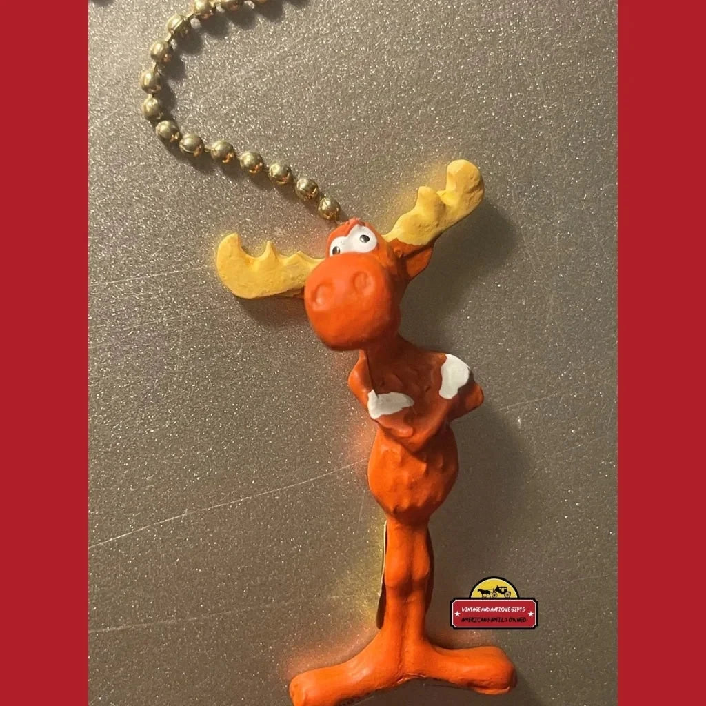 Vintage Rocky & Bullwinkle Fan Light Pull Chain 1980s Unopened In Box! Advertisements and Antique Gifts Home page