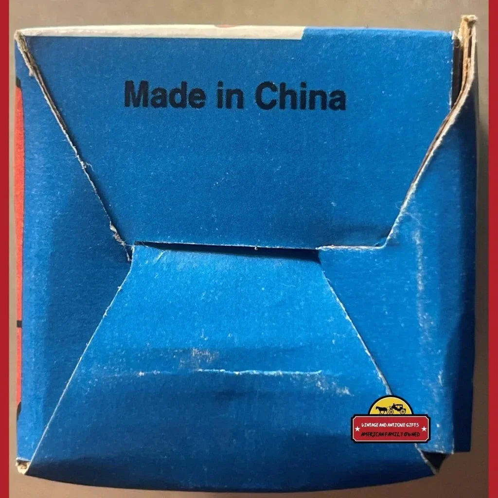 Blue cardboard box labeled Made in China for Rocky & Bullwinkle fan light