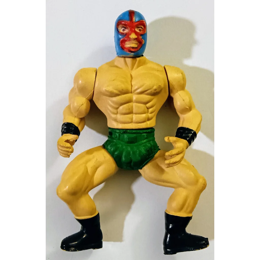 Vintage Sungold Mexican Luchador wrestling champions action figure in mask and trunks