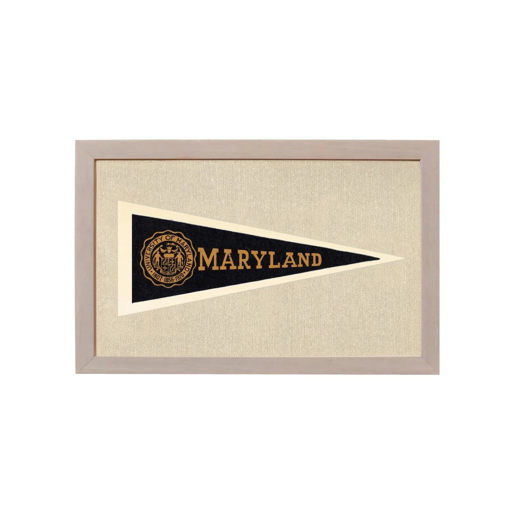 Vintage University of Maryland Pennant | Vintage Americana Sports Memorabilia | vintageantiquesgifts.com
