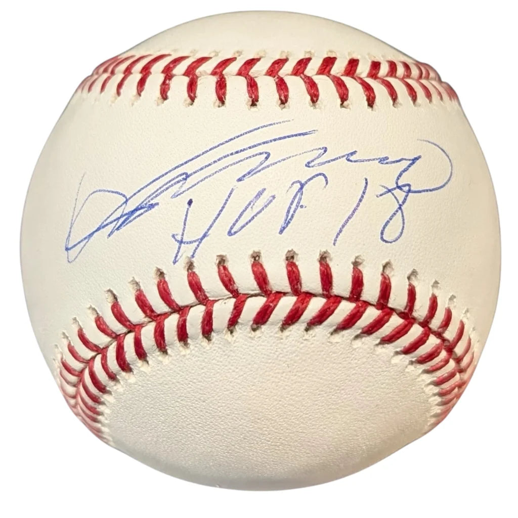 Vladimir Guerrero autographed MLB baseball with HOF 18 inscription