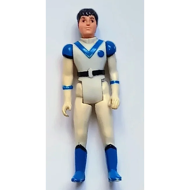 Vintage Voltron action figure Blue Lion Pilot Lance in blue white costume