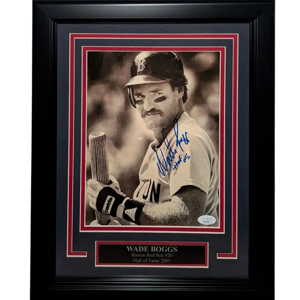 Wade Boggs signed Boston Red Sox deluxe framed 8x10 photo