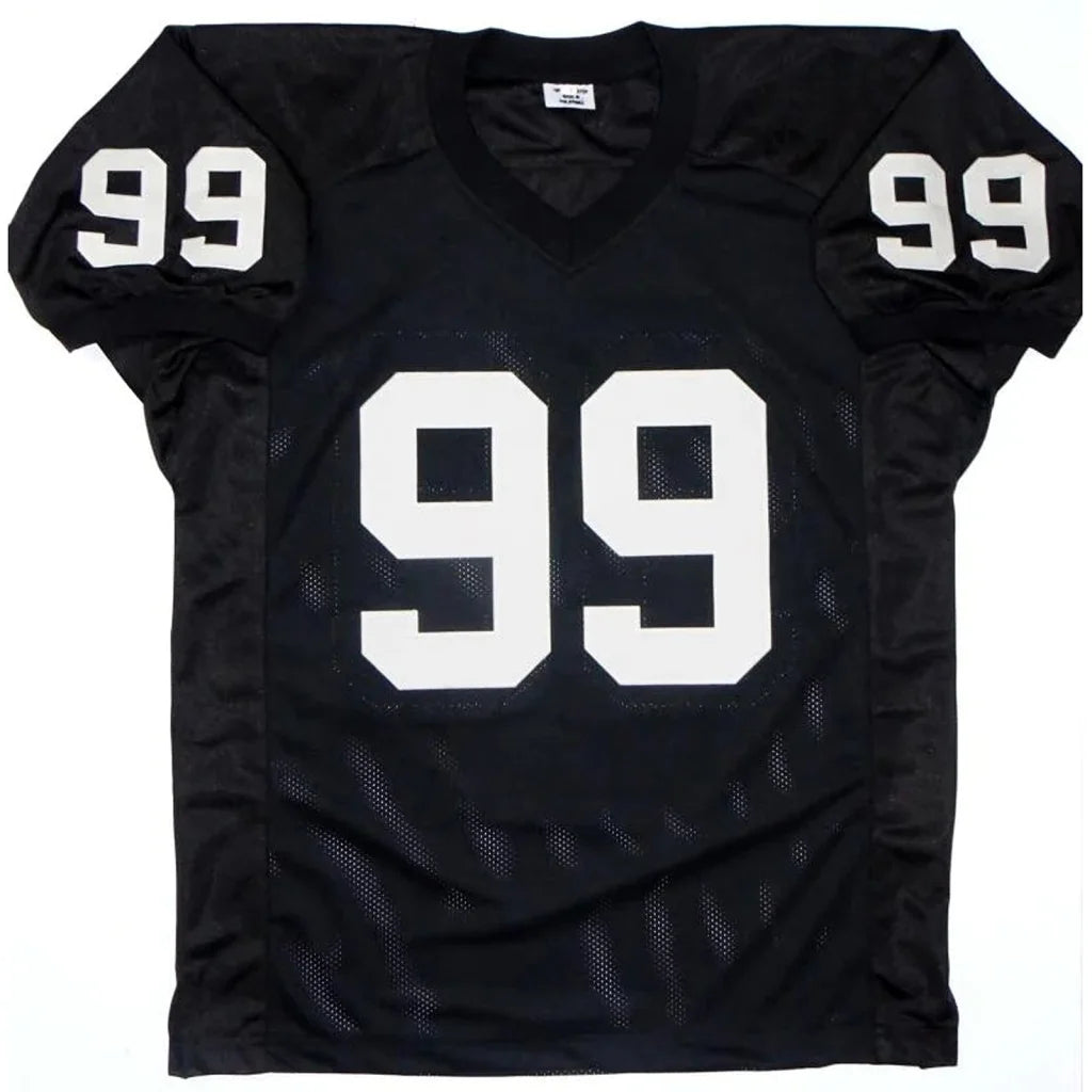 Warren Sapp autographed black Raiders custom jersey with white number 99